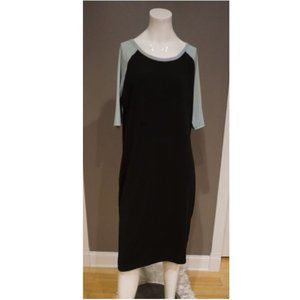 LULAROE Julia XL Dress - Light Teal/Black Dress